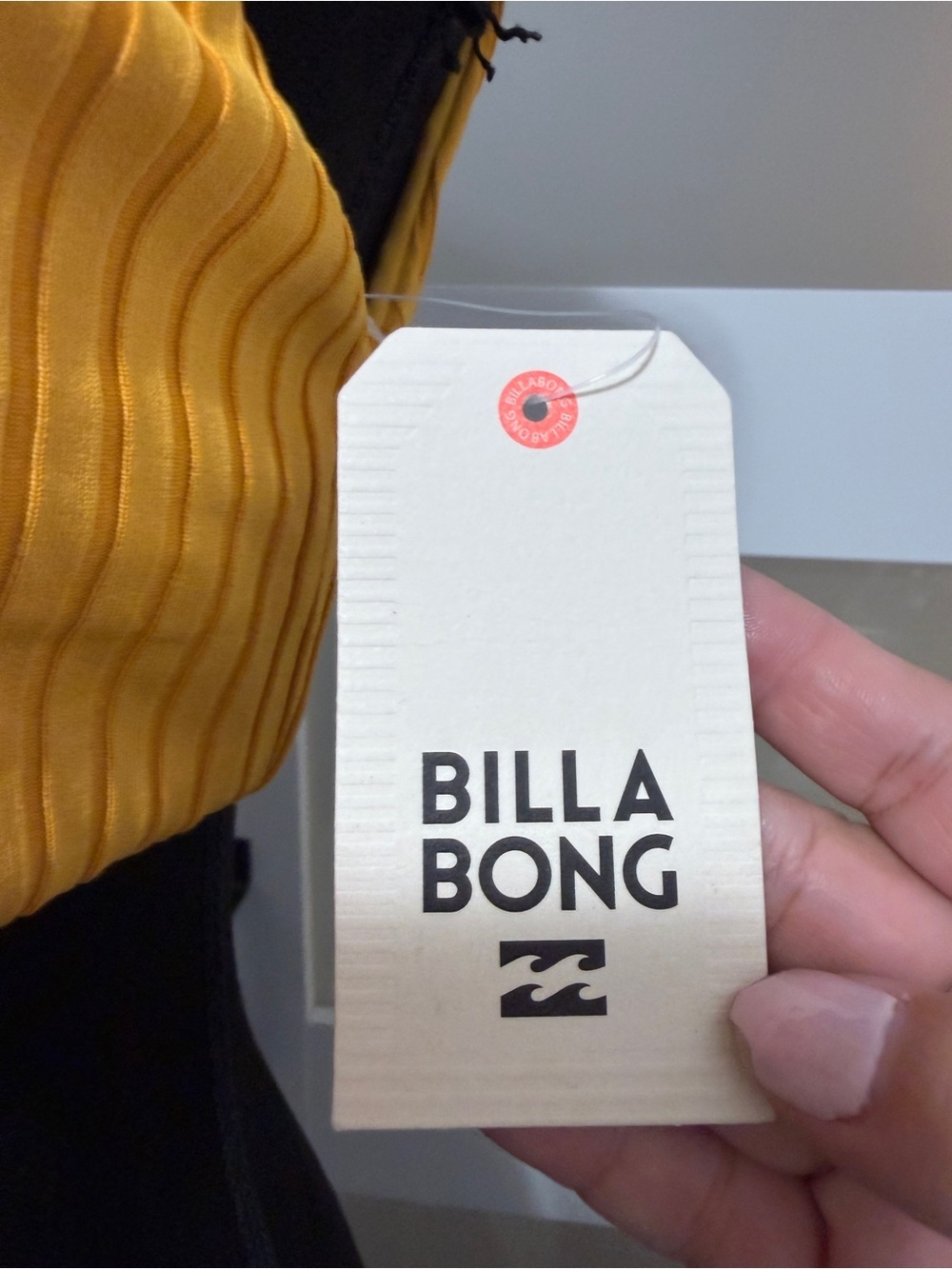 Billabong Ribbed Swim Top Yellow - Picture 5 of 9